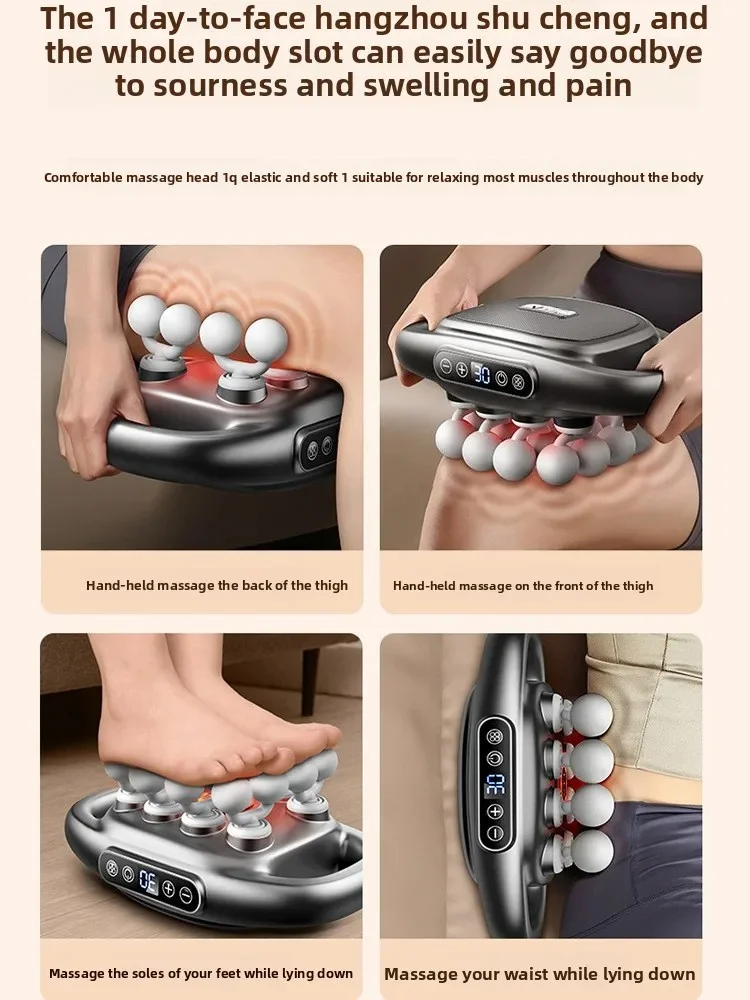 Brand High-End 16-Head Fascia Gun Multi-Head Massager, Waist and Back Muscles Deep Relaxation 16-Head Massager