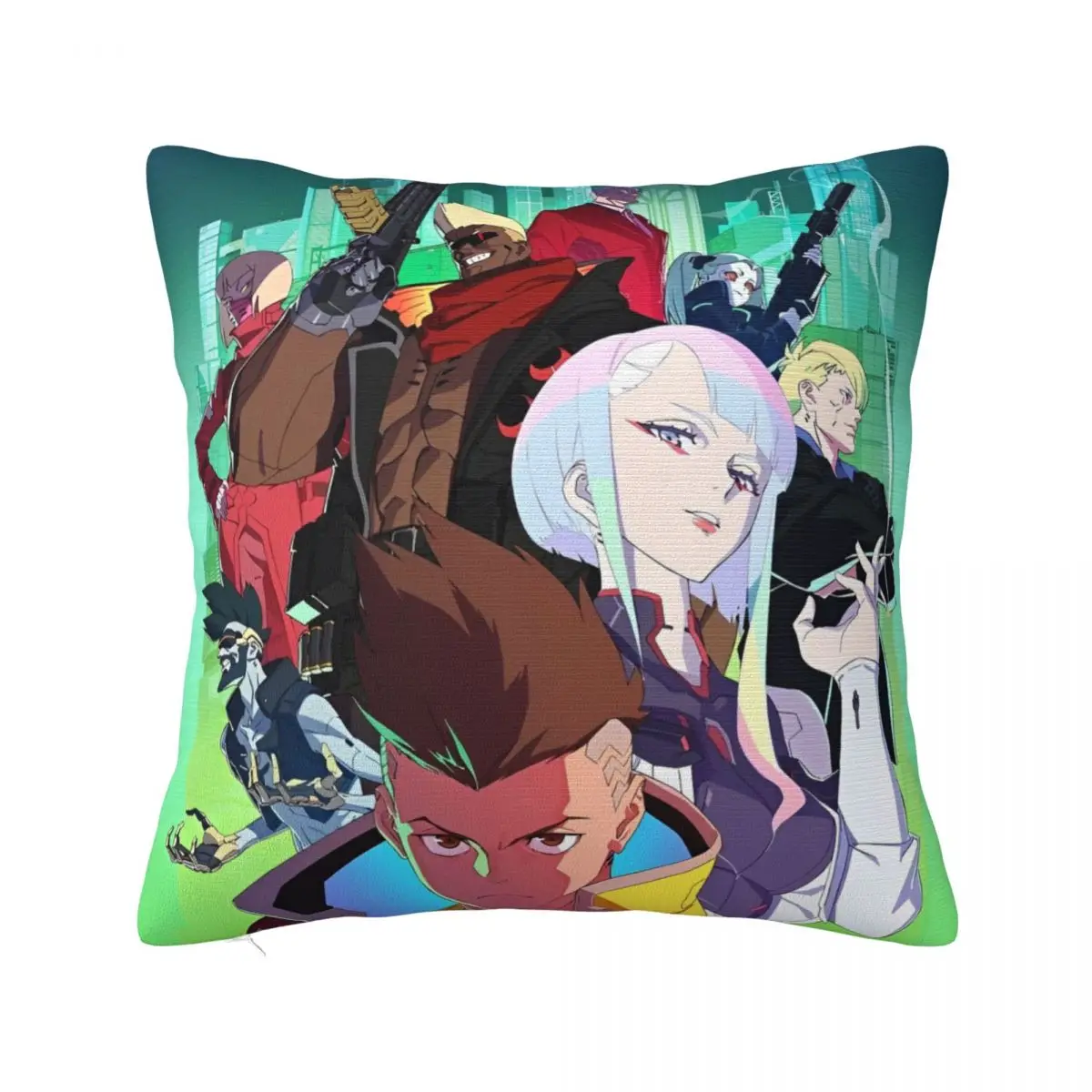 Cyberpunk Edgerunners Rebecca Anime Pillowcase Printing Cushion Cover Decorative Throw Pillow Case Cover Seater Square 40*40cm