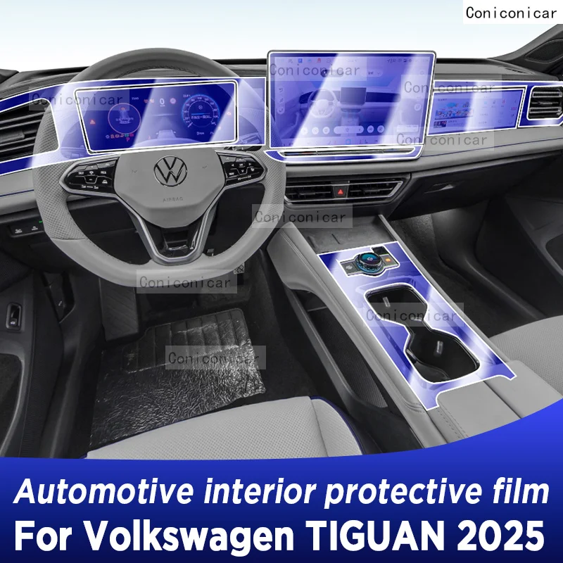 

Для VOLKSWAGEN TIGUAN 2024 2025 панель приборной панели навигация автомобильный интерьер защитная пленка ТПУ аксессуары против царапин
