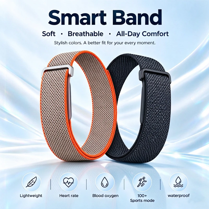 Lightweight Smart Bracelet Heart Rate Blood Pressure Calorie Fitness Tracker Waterproof Long Battery Life No Screen Smartband