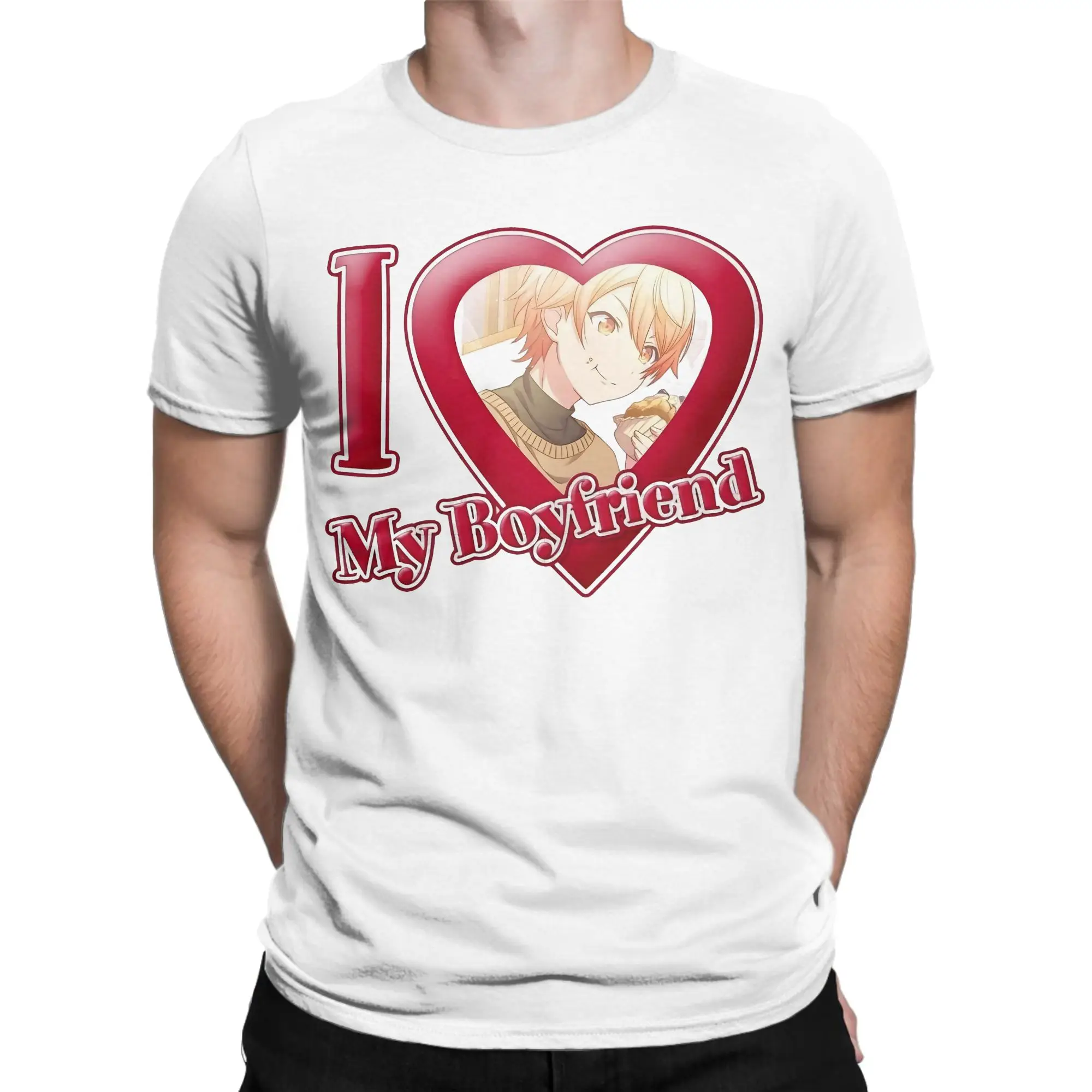 Tenma Tsukasa My Boyfriend T-Shirts for Men Women Singer Anime Leisure Pure Cotton Tees Crew Neck T Shirt Plus Size Clothing