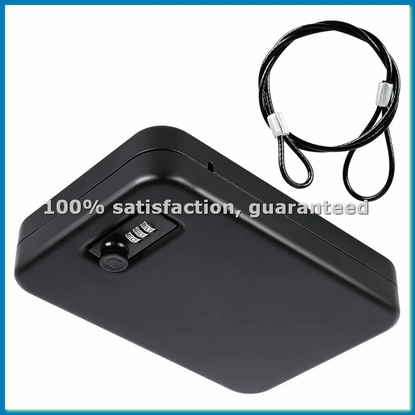 

Безопасный сейф из цельной стали, маленький сейф-кейс для пистолета с кодовым замком, портативный дорожный сейф для пистолета - ABFB