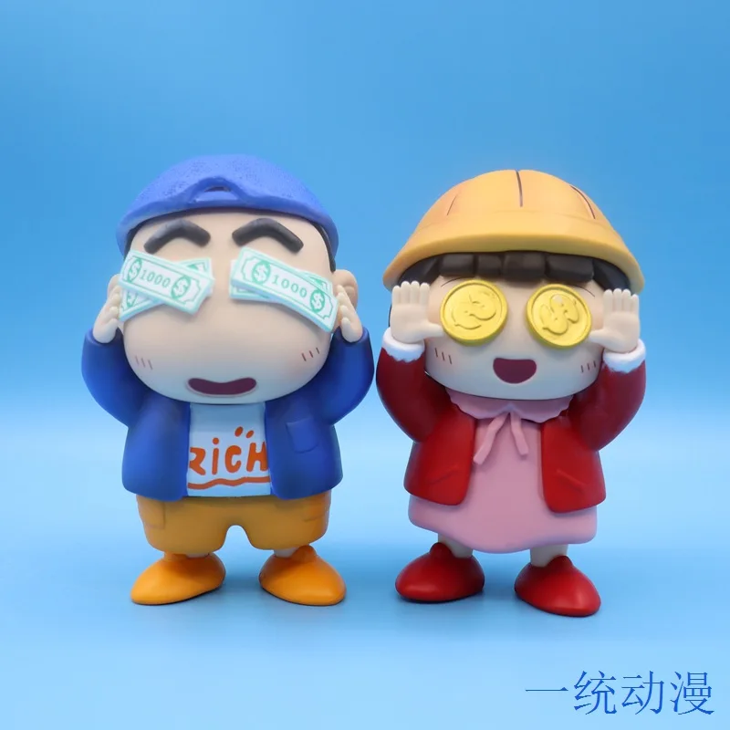 Nowy 13cm Anime kredka Shin-chan wersja Q figurka Model z pcv statua zabawki lalka dekoracja biurka kolekcja prezenty w pudełku