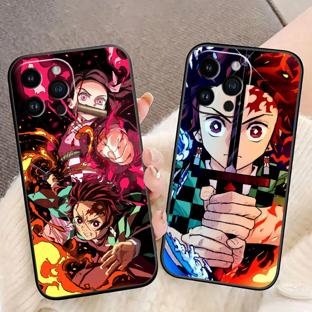 

D-Demon S-Slayer Kimetsu No Yaiba Cover Phone Case For iphone Apple 16E 16 15 14 13 12 11 Pro XS Max X SE 8 7 Plus Silicone Case