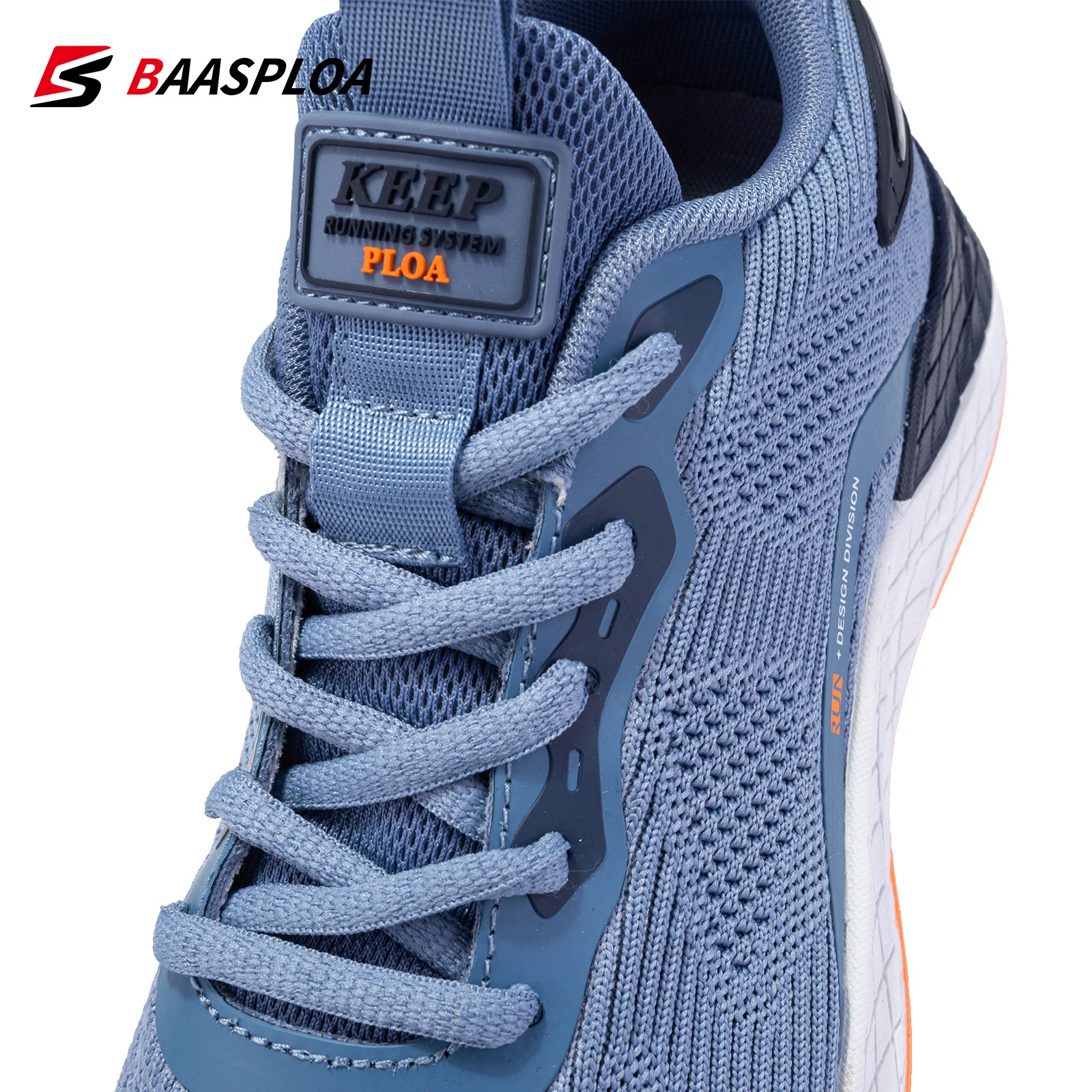 Baasploa Men Sneakers Fashion Mesh Breathable Tennis Male Comfort Casual Running Shoes Non-Slip Knit Lightweight Walking Shoes
