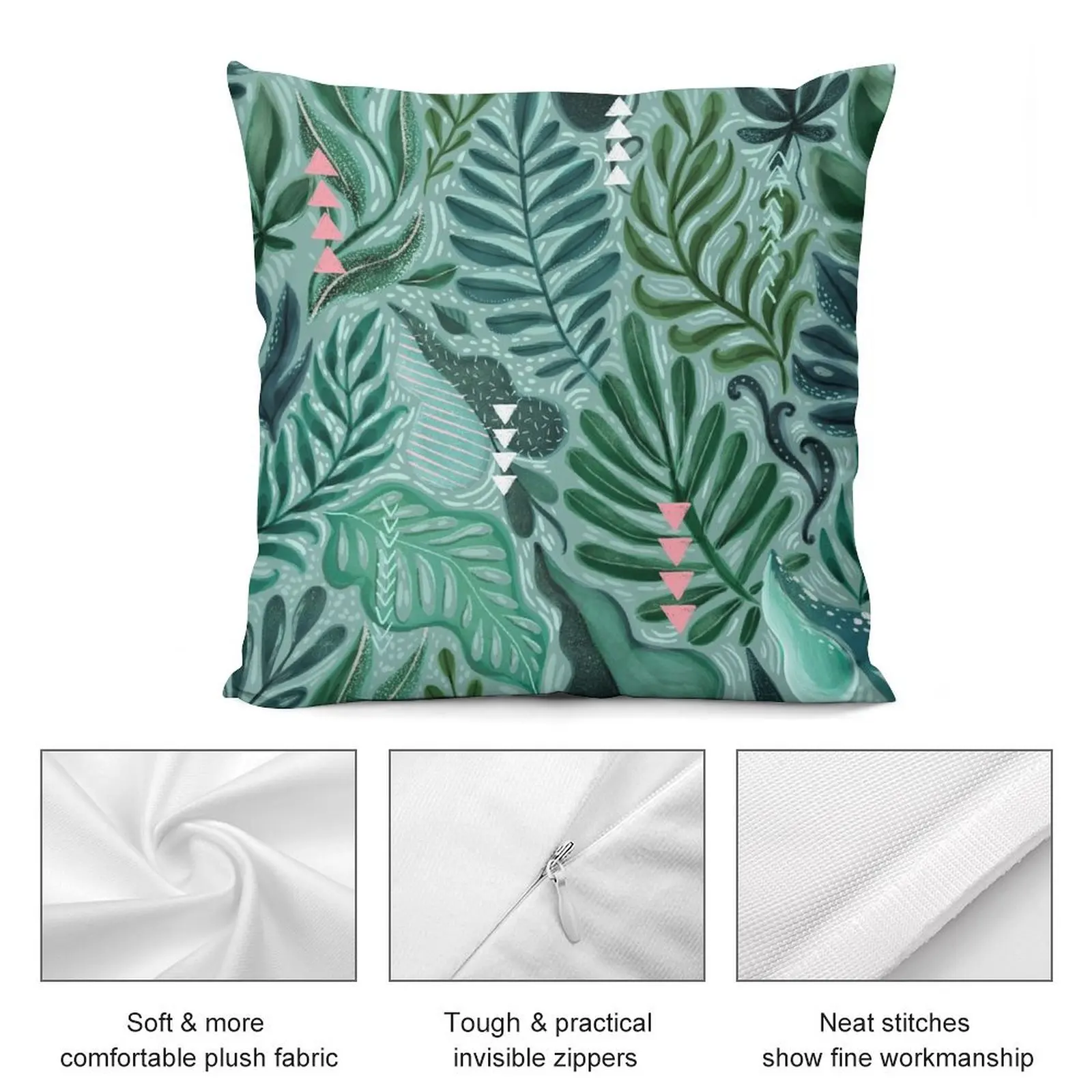 Tropical leaves Throw Pillow home decor items luxury sofa pillows pillow