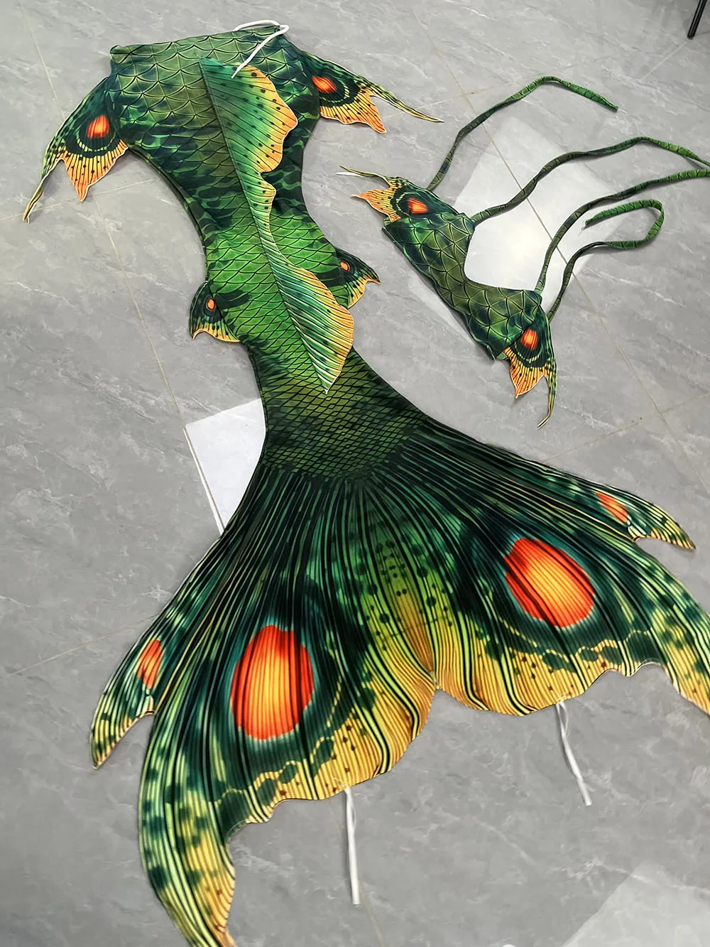 Colore originale Coda di sirena Sirena Pelle di pesce Sirena Pinne per immersione Acquario Performance Costume da bagno Fotografia subacquea