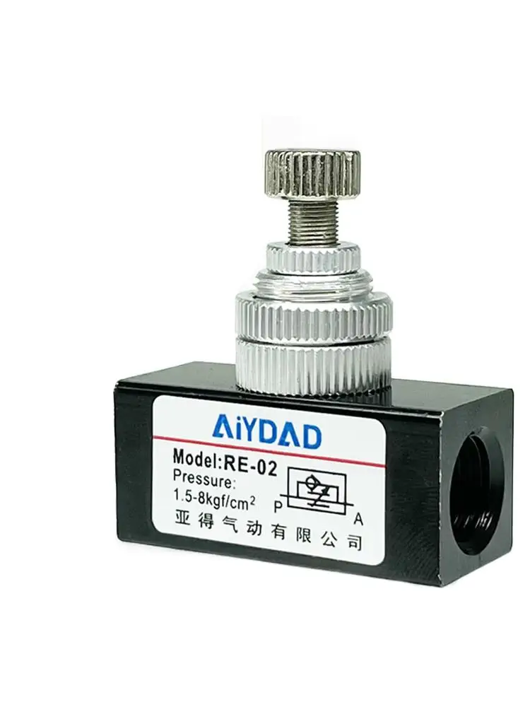 Pneumatic Components Air Flow Regulating Control Valve RE-01-02-03-04 Trachea Speed Regulating Valve One-Way Restrictive Valve