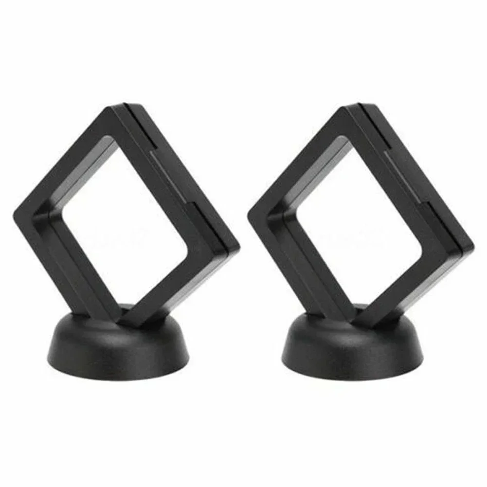 10PCS Jewelry Storage Box 3D Packaging Case Gemstone Floating Frame Membrane Ring Coin Display Case Necklace Display Holder