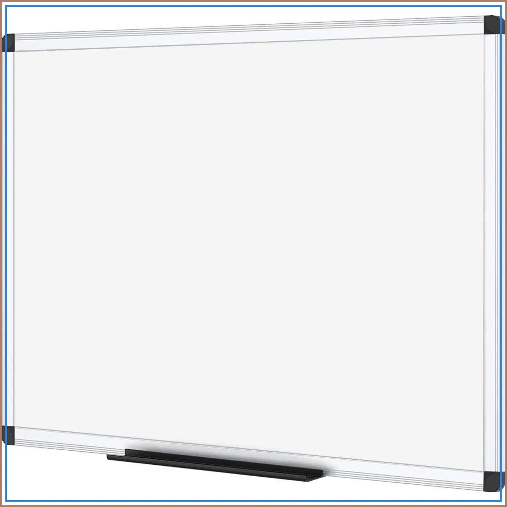 

Magnetic Whiteboard 48x36 Inches, Dry Erase Board with Silver Aluminum Frame