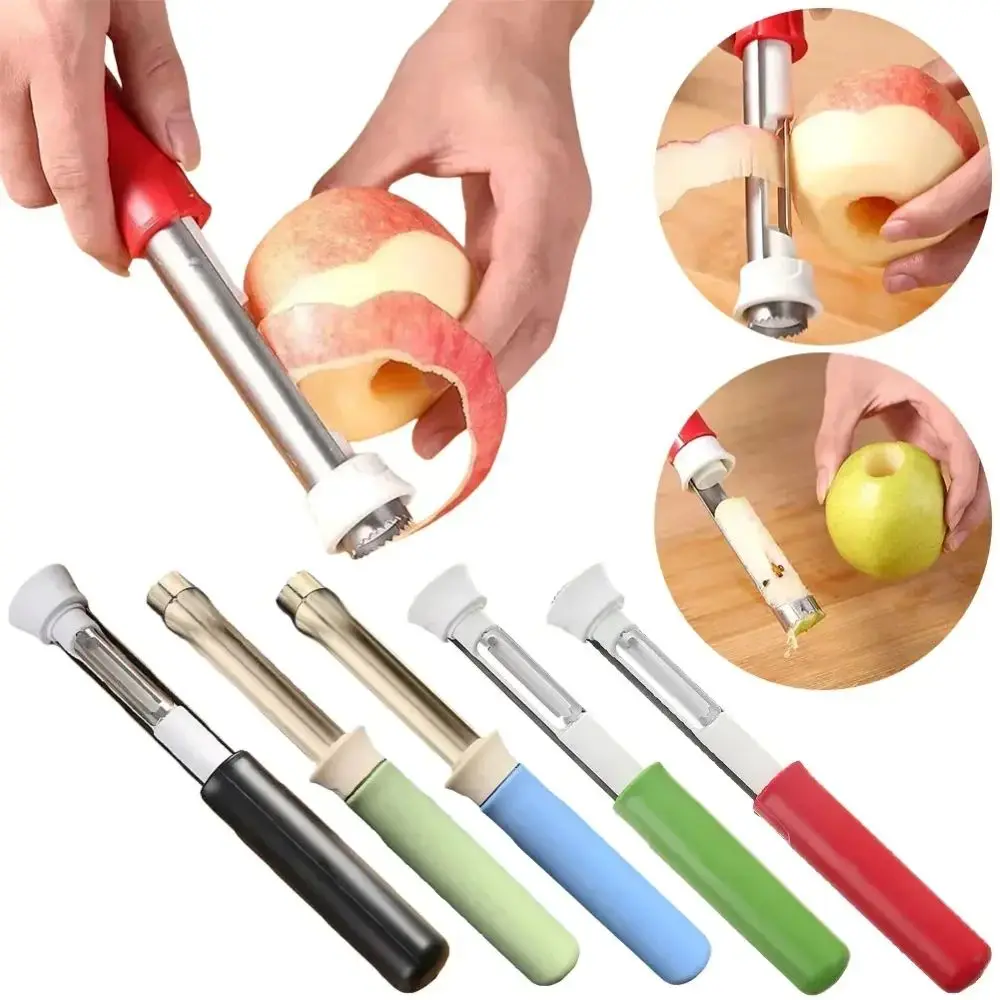2025 New 2-in-1 Telescopic Apple Peeler And Core Remover Stainless Steel Fruit Corer Kitchen Gadget for Apple Seed Removal