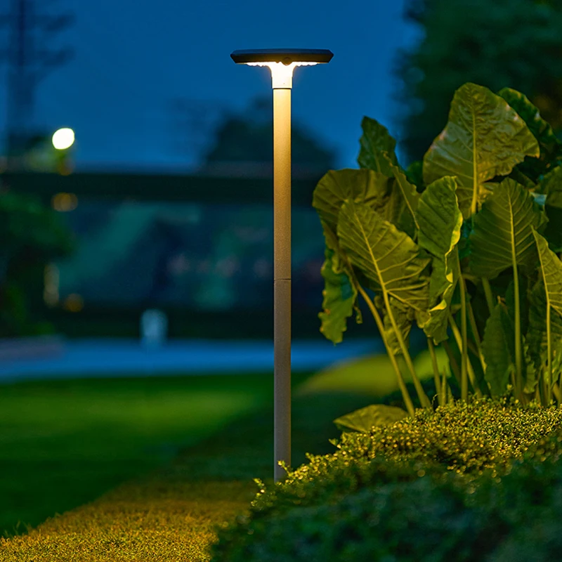 Imagem -04 - Solar Lamp With Human Sensing Lights Outdoor Villa Paisagem Parque Gramado Lâmpada de Rua Pátio Moderno Pólo Alto