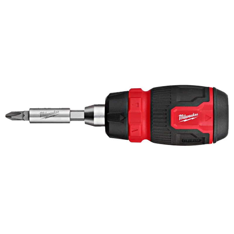 Milwaukee 48-22-2913A 8-in-1 Ratcheting Compact Multi-Bit Screwdriver Replaceable Wear Resistant Tool Accessories