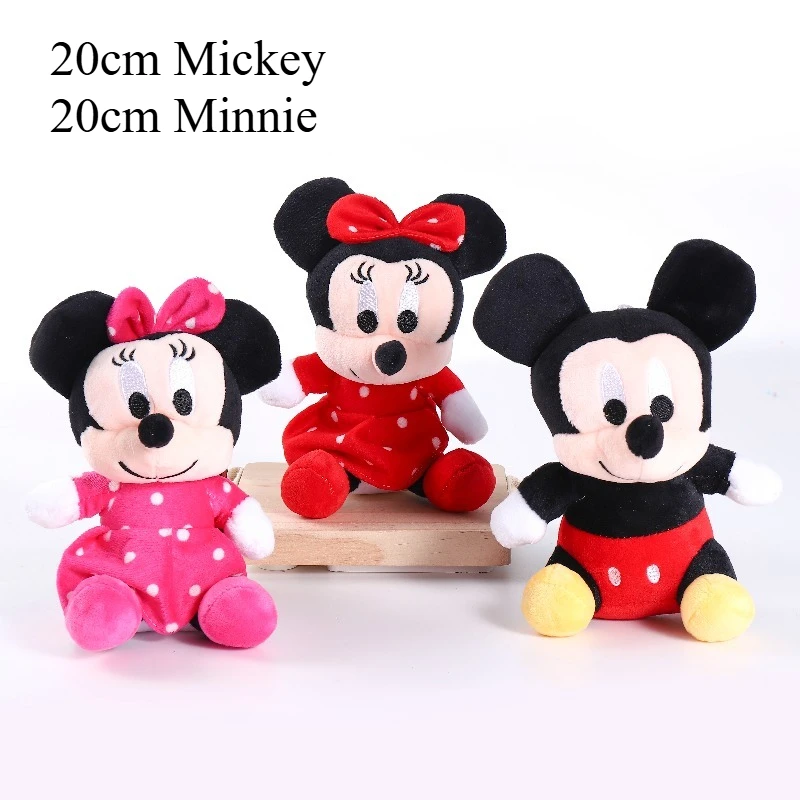 

20cm Mini Mickey Mouse Minnie Mouse Plush Toys Disney Kawaii Mickey Plush Doll Cartoon Anime Elf Stuffed Doll Kids Birthday Gift