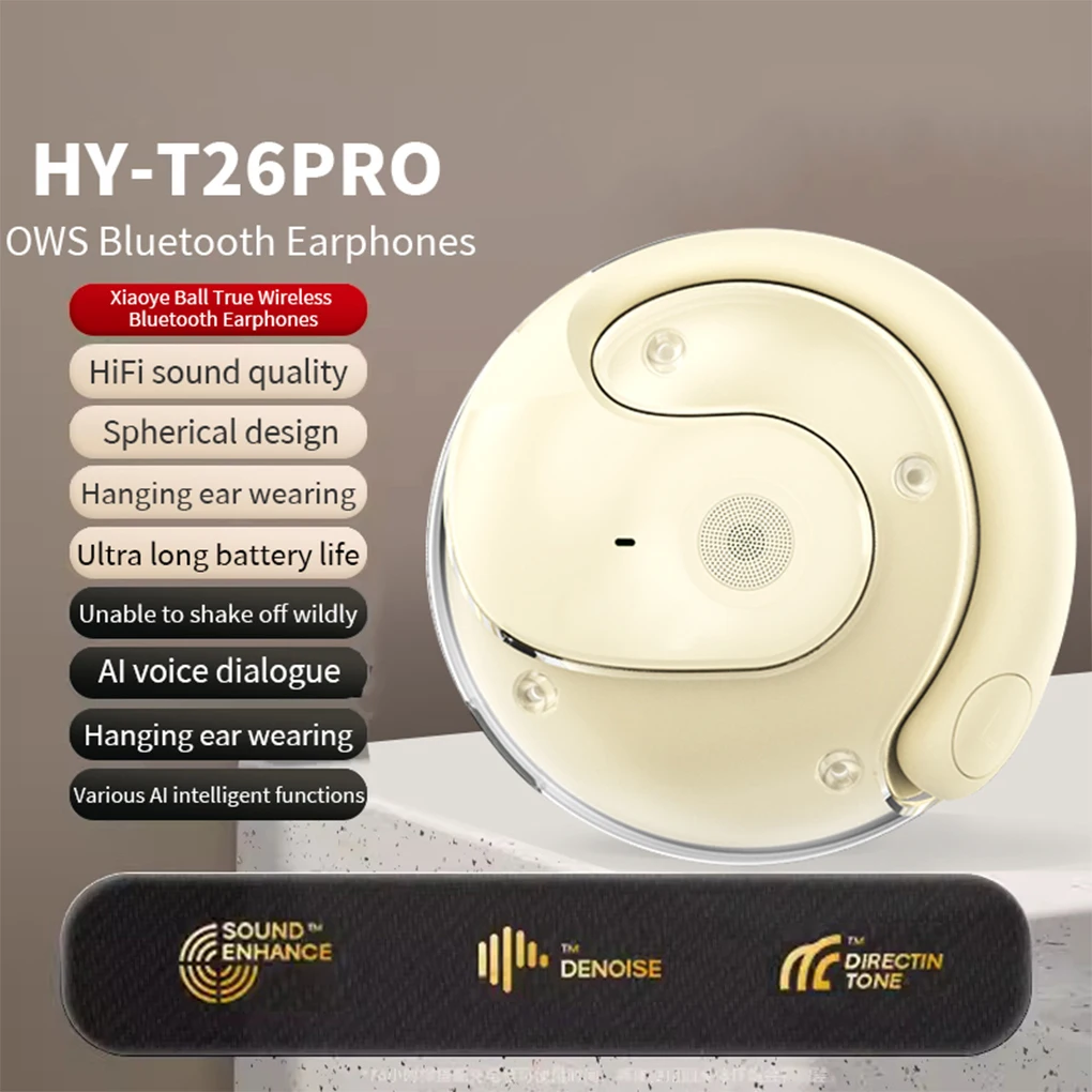 HY-T26 Pro Headphones Bluetooth 5.4 Earphones HIFI Stereo Sound quality Long Battery Life Earbuds Wireless Language Translator