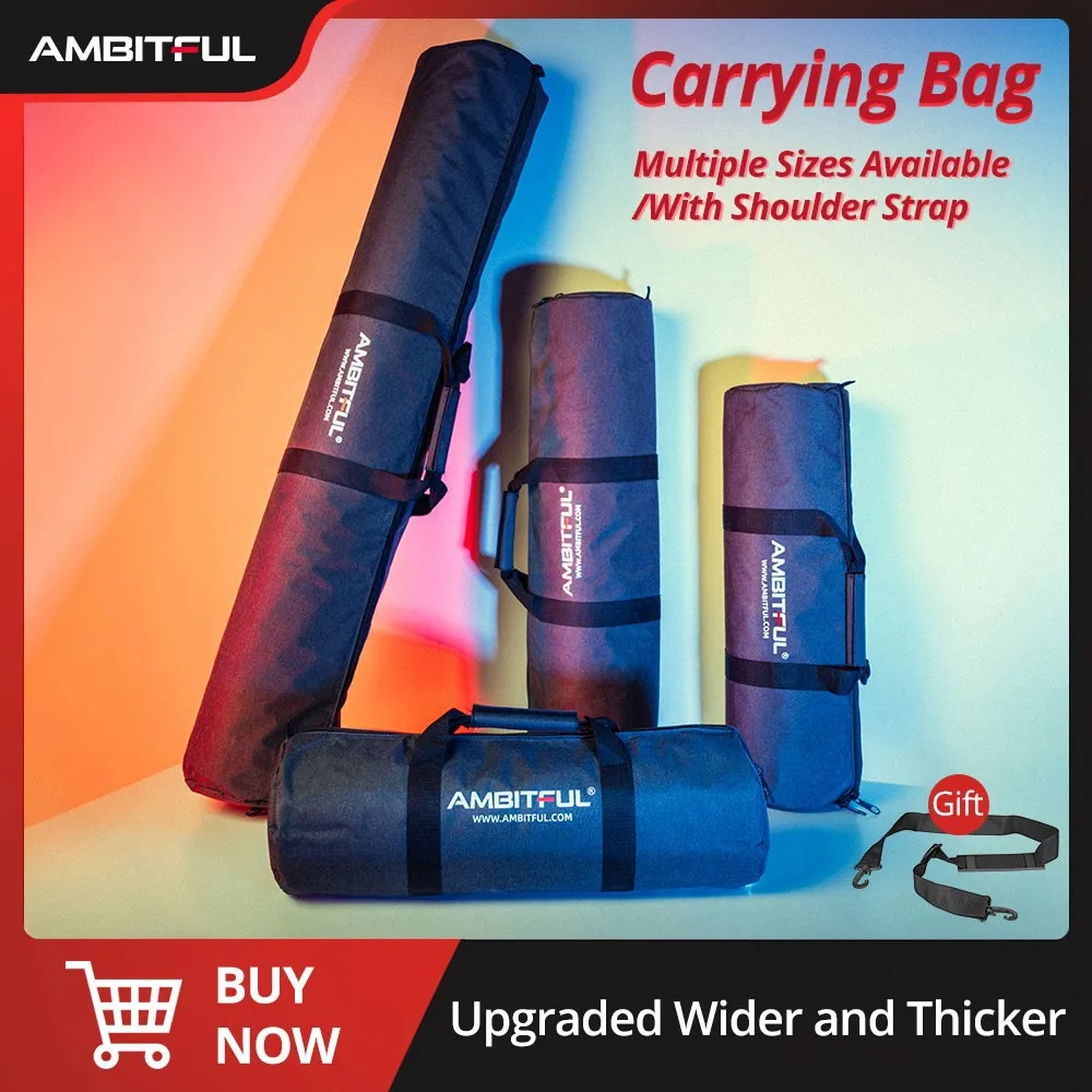 AMBITFUL-Sac de transport pour trépied et monopode, étui portable rembourré pour appareil photo, sangles initiées, TB PRO, 50 cm, 60 cm, 70 cm, 80 cm, 90 cm, 100 cm, 110 cm, 120 cm, 130 cm, 140cm