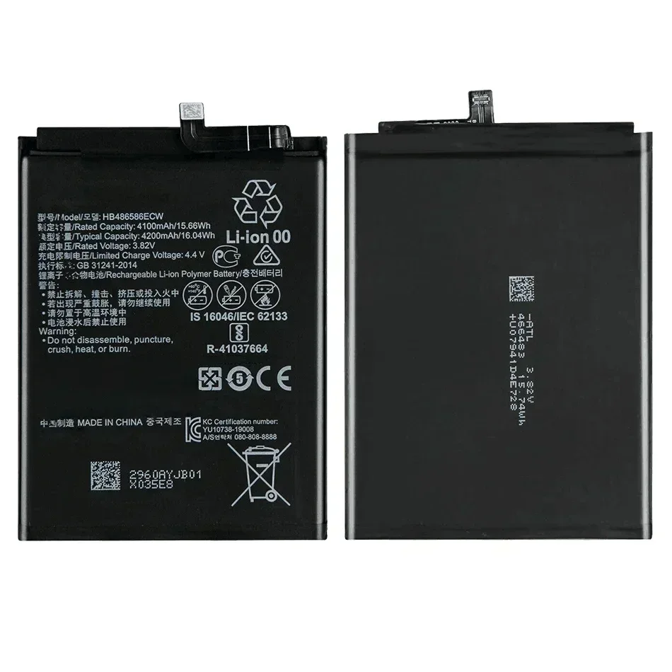 Battery 4200mAh For Huawei Mate 30 Mate30pro Nova 6 Nova6 SE For Honor VIew 30 V30/P40 Lite 4G JNY-L01A JNY-L02A