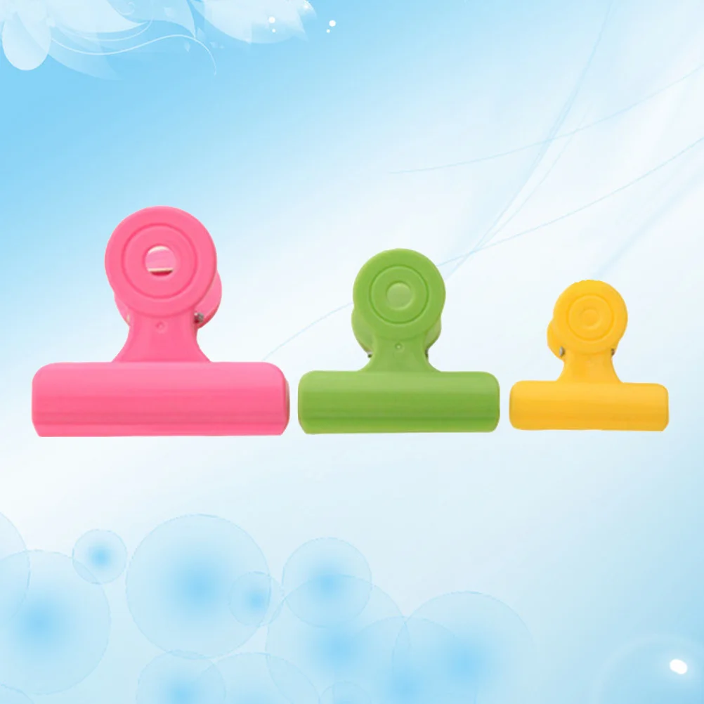 คลิปหนีบกระดาษพลาสติกสีลูกกวาด 24 ชิ้น สำหรับงานเอกสาร รูปภาพ ตั๋ว ขนม ถุงใส่ของ คลิปหนีบกระดาษแบบมีบานพับ