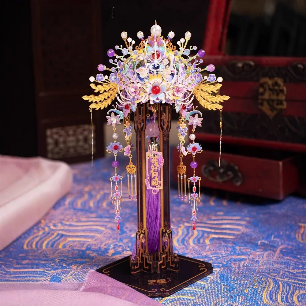 3D three-dimensional phoenix crown jigsaw metal assembly model hand DIY pendant; home and car pendant creative gift