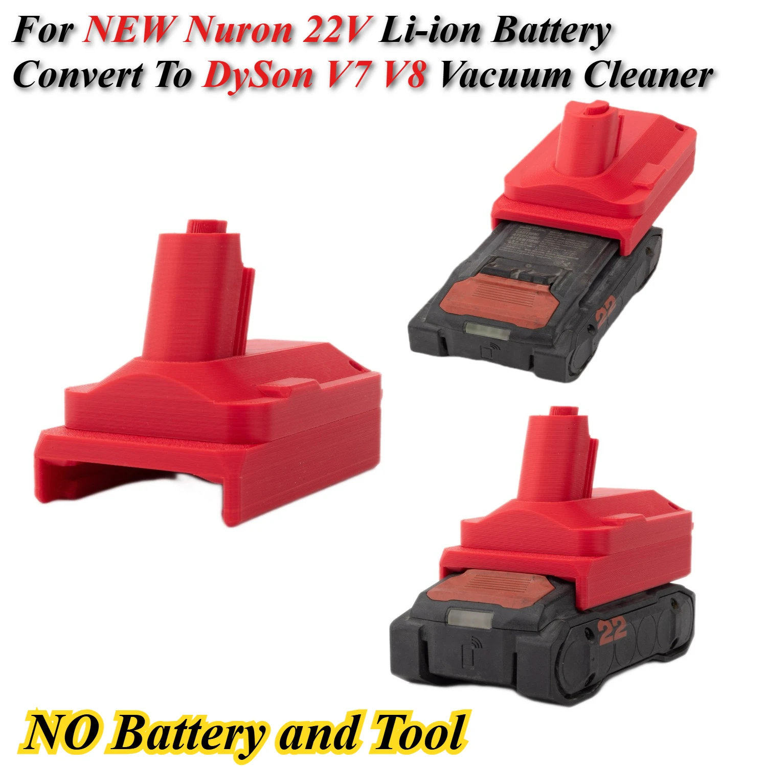 

Adapter Converter Accessories For NEW Nuron 22V Li-ion Battery Convert To DySon V7 V8 Vacuum Cleaner Battery Wireless Power Tool