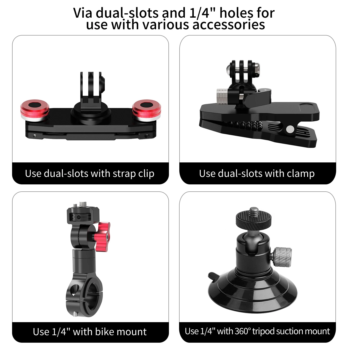 17mm Kugelkopf Magnetische Schnellwechselbasis für DJI Osmo Nano Multifunktionales Übertragungsmodul & Aufhellungslicht CNC Aluminium – Detail 9