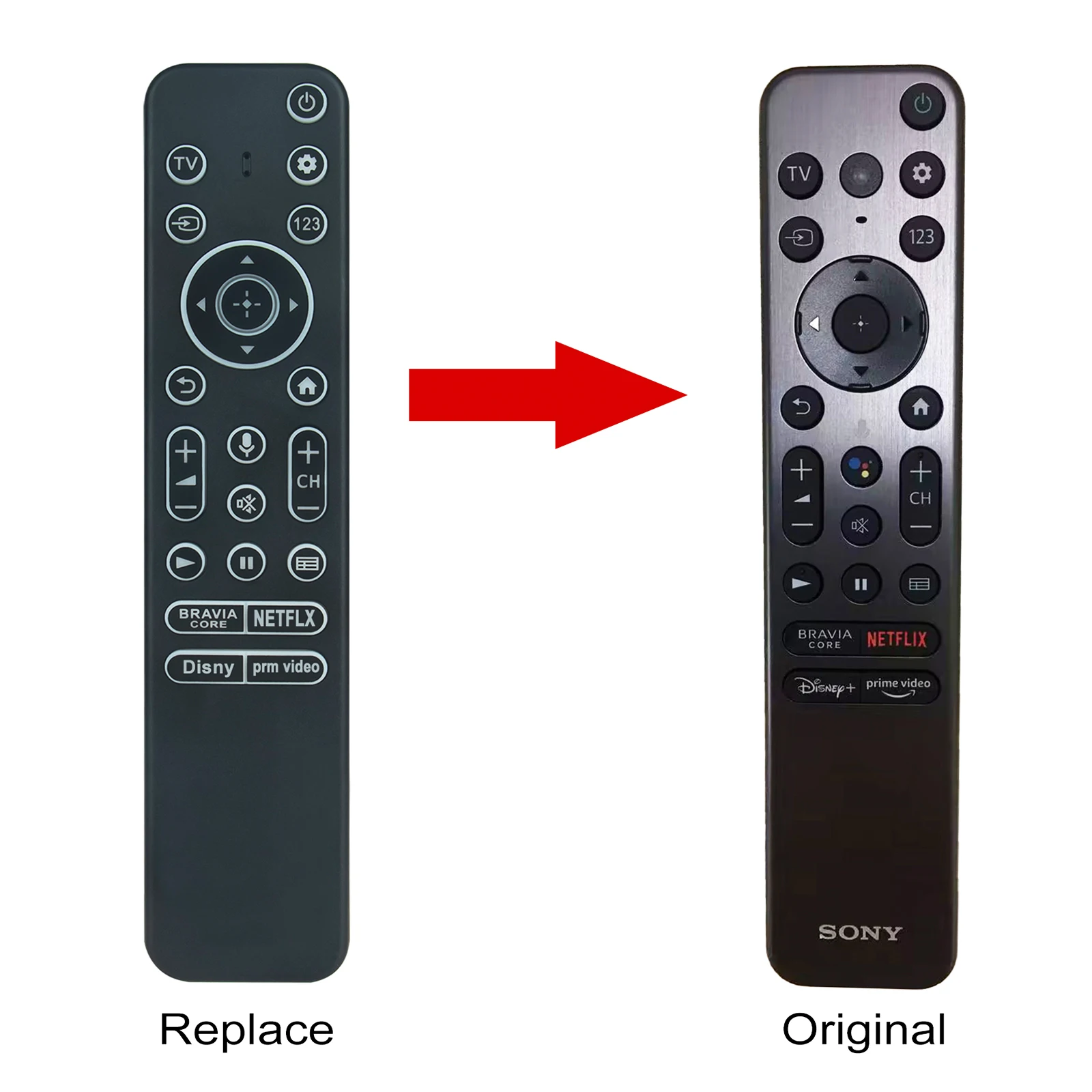 

New RMF-TX900U Voice Replaced Remote Control Fit for Sony TV XR-65X90CK XR-65A95K XR-77A83K KD-55X80CK XR-55A95K XR-48A90K