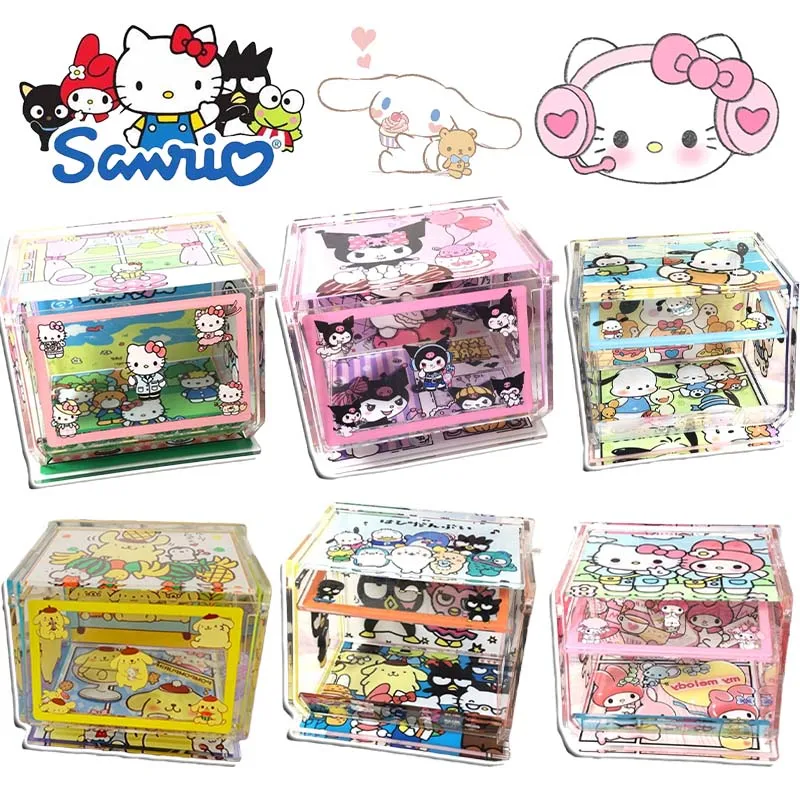 Sanrio Hello Kitty Durchscheinende Aufbewahrungsbox Acryl Display Rack Aufbewahrungsbox Desktop Große Kapazität Staubprävention Schmuckschatullen