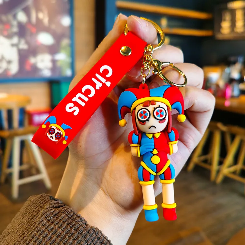 New model Cartoon The Amazing Digital Circus Figure Keychain 3d Pvc Digital Circus Pomni Jax  Keychain For Boy Girls Birthday - view 2