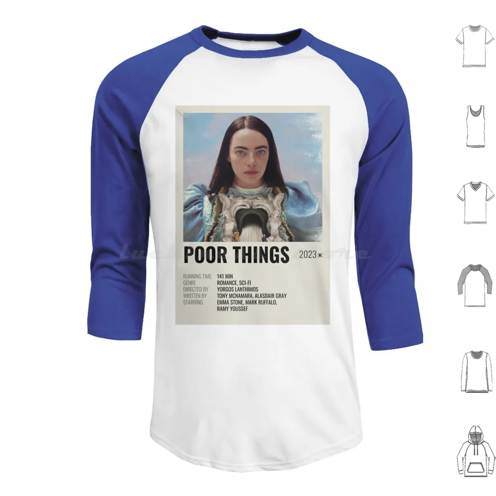 Poor Things ( 2023 ) Movie Poster Hoodie cotton Long Sleeve Poor Things Movie Romance Sci Fi Yorgos Lanthimos Tony Mcnamara