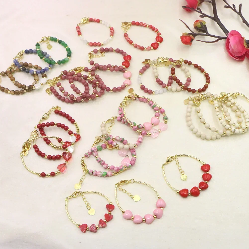 New Lovely Bracelet Baby Girls Lobster Clasp Natural Stone Bead Accessories Girls Yoga Christmas Wedding Gift Jewelry Fashion