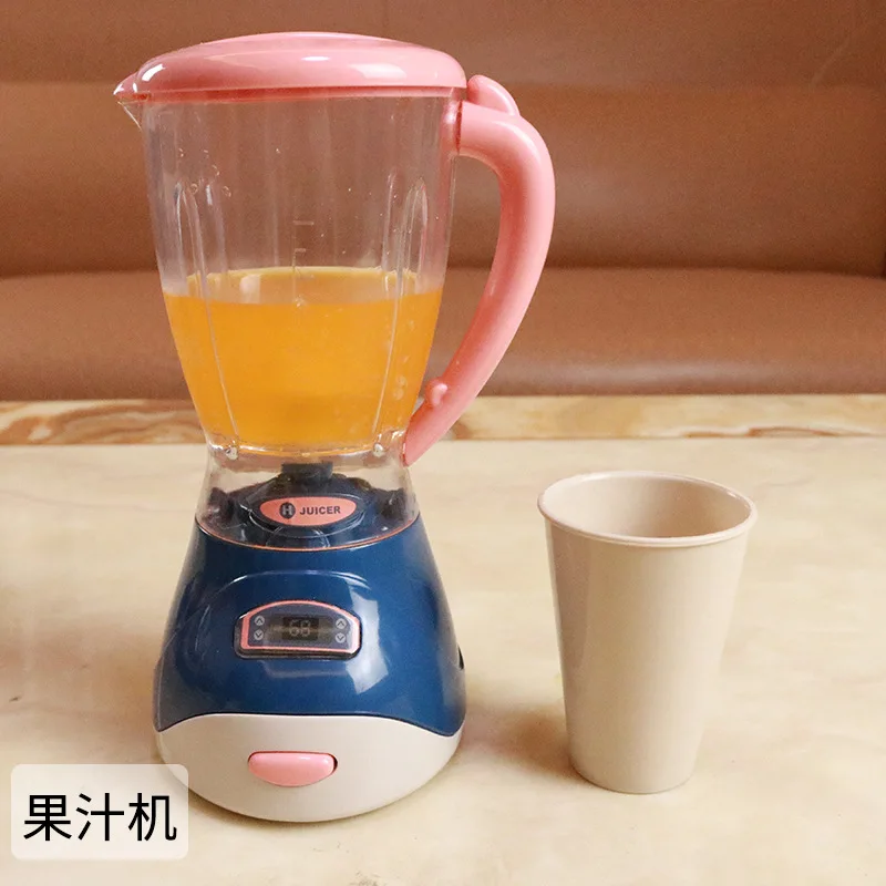 Mini juego de cocina de imitación para niños, juego de juguetes con sonido eléctrico, barredora de agua al vacío, exprimidor doméstico, lavadora de café, regalos de juguete