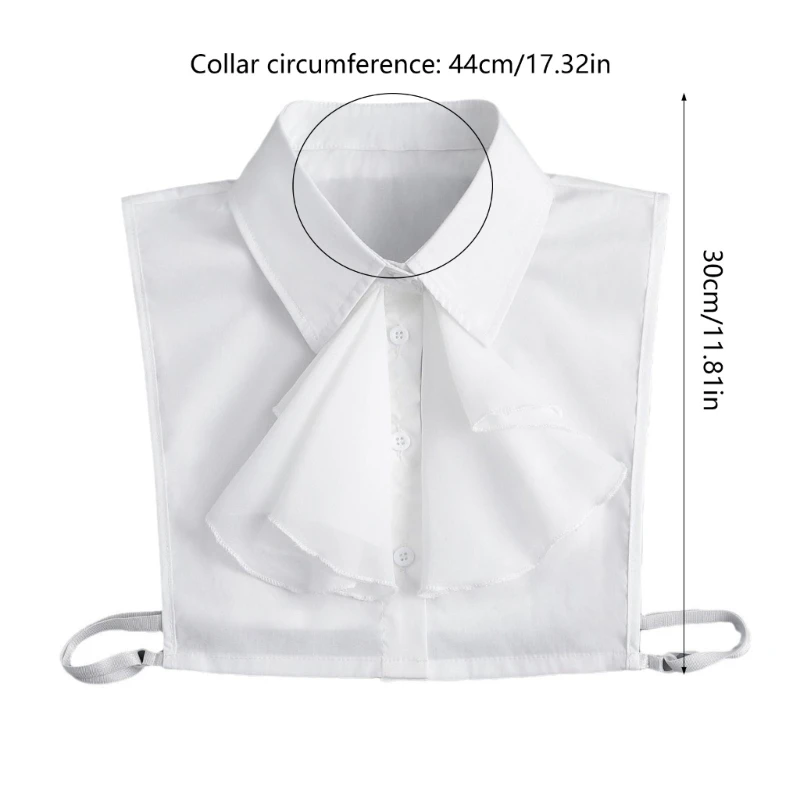 Demi-chemise boutonnée pour femmes, haut court à volants, col à revers sur le devant, chemisier superposé, livraison directe