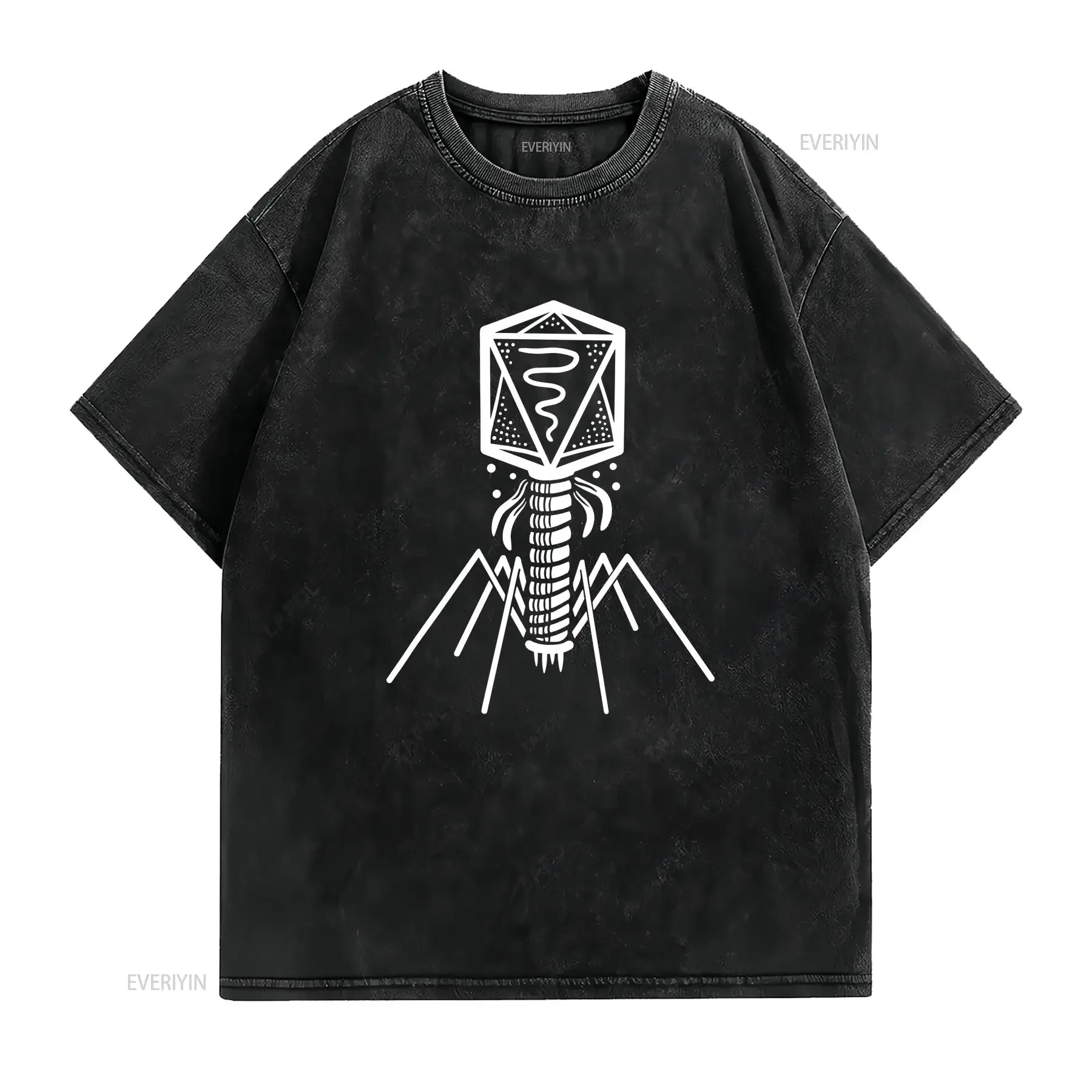 Biology Microbiology Genetic Engineering Bacteriophages T Shirt vintage Washed Slightly Stretched Casual Breathable streetwear
