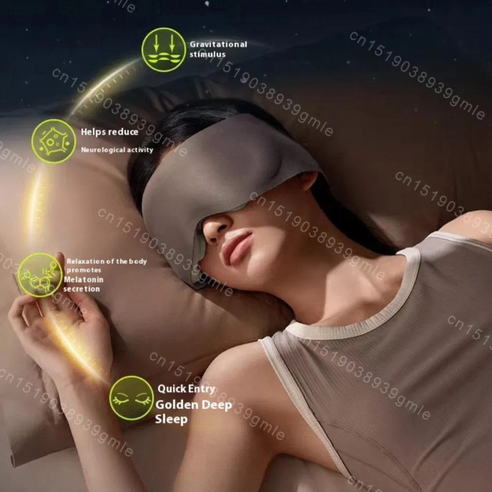 

Weighted 3D Sleep Mask Travel Nap Light Blocking Blindfold with Soft Padded Band Deep Relaxation Gravity Eyeshade Sleepmask