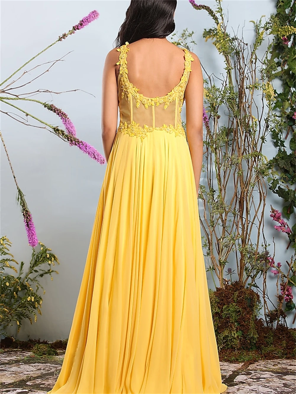 Sexy Spaghettibandjes Avondjurk 2024 Elegante Appliqué Strapless Jurk Charmante Chiffon Vloerlange Jurken Vestidos De Novia