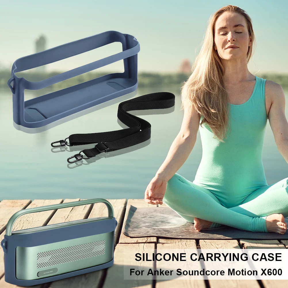 

Silicone Carrying Case Shockproof Bluetooth-Compatible Speaker Cover Anti Scratch Compatible with Anker Soundcore Motion X600