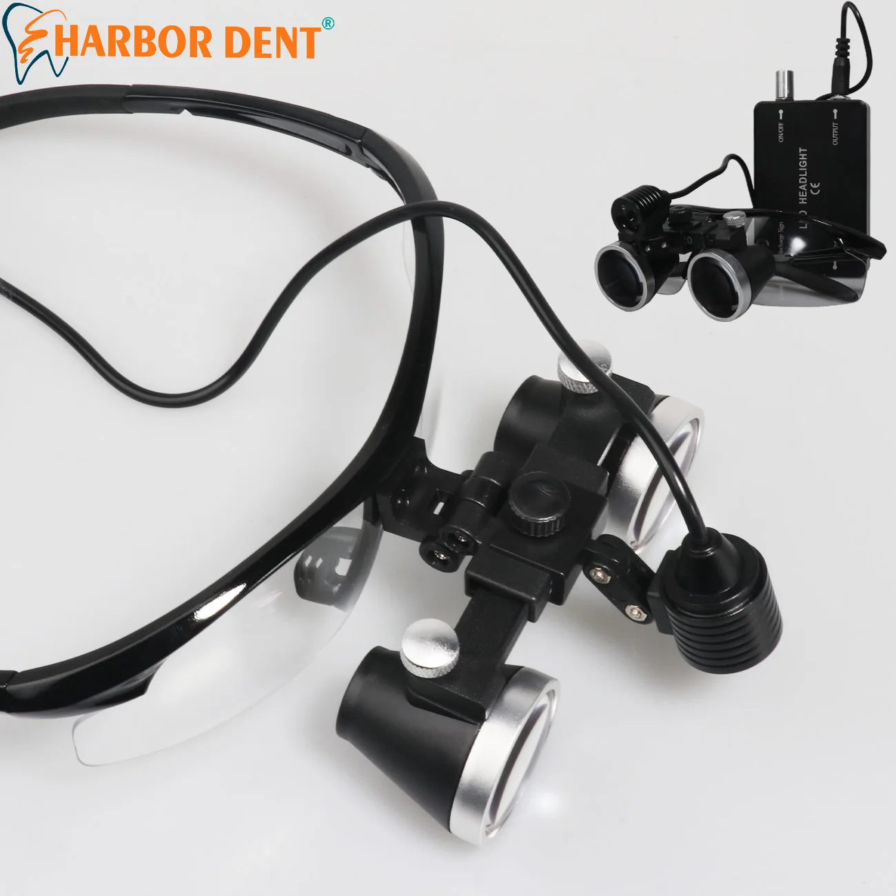 3W Dental Binocular Magnifier LED Headlight 2.5X /3.5X Ultra-lightweight Optical Loupes Dentistry Surgical Tool