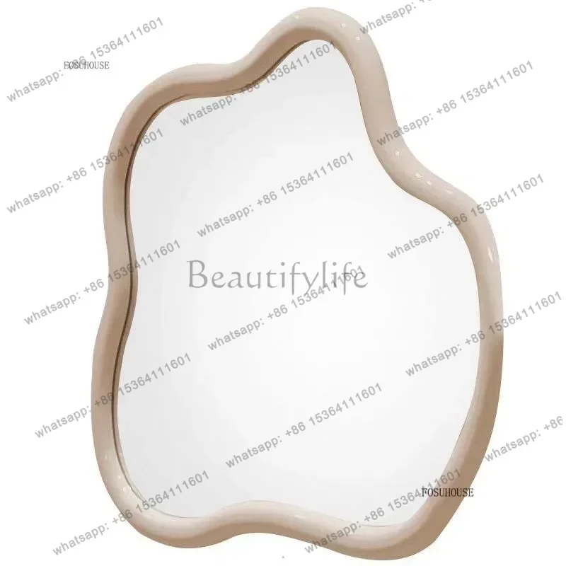 PG Nordic Style Irregular Wall Mirror Smart Touch Control for Bedroom Dresser Home Decoration Makeup