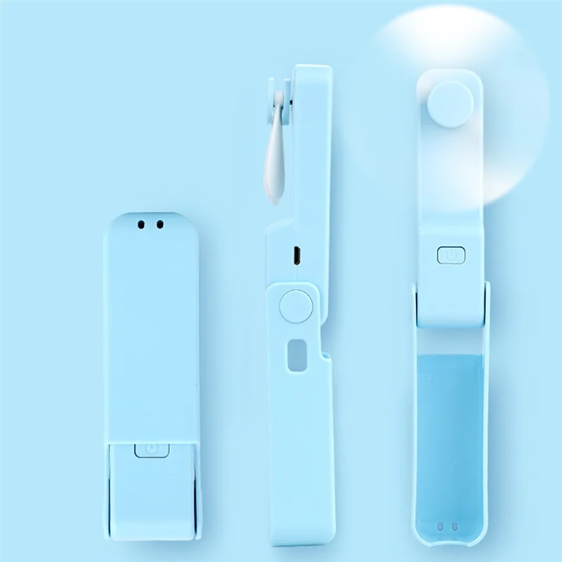 3 قطعة مروحة قابلة للطي صغيرة محمولة لشحن الأجهزة الكهربائية المنزلية لسطح المكتب وعقد كهربائي مبرد هواء صغير