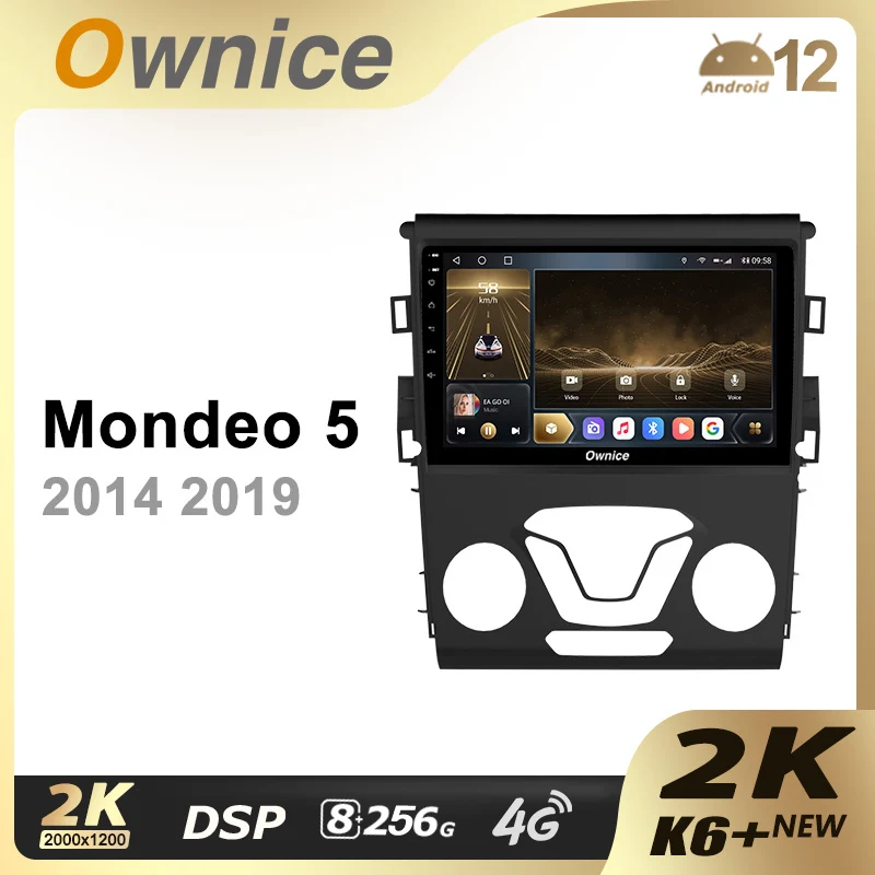 

Ownice K6+ 2K for Ford Mondeo 5 2014 2019 Android 12.0 Car Multimedia Radio GPS Video Player 8+256G Quick Charge Coaxial 4G LTE