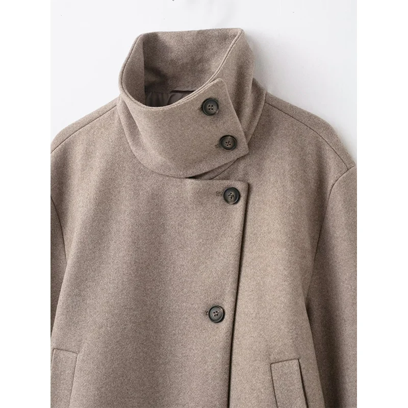 معاطف شتوية سترات نسائية موضة جديدة 2025 فضفاضة عالية الرقبة أنيقة شتاء دافئ سترات نسائية معاطف شبابية للسفر في الشارع