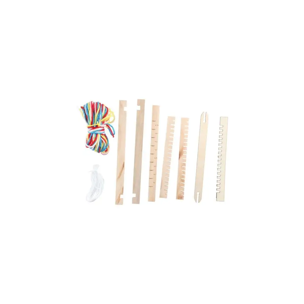 Kit de démarrage de métier à tisser en bois, bricolage éducatif, Mini jouet de tissage en bois, ensemble tissé à la main, jouets ménagers