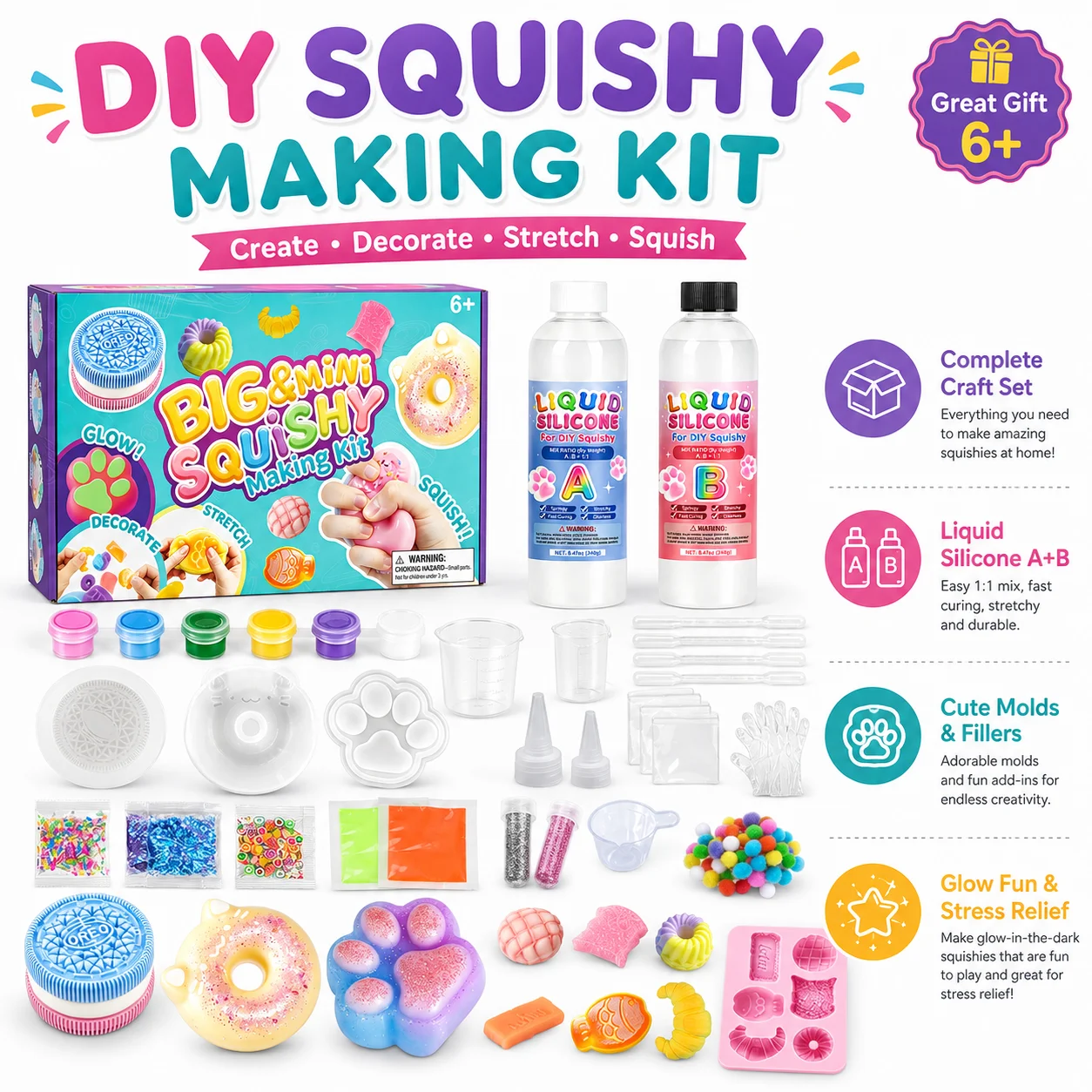 diy-squishy-making-kit-a-b-liquid-silicone-mold-soft-squeeze-fidget-sensory-stress-relief-slow-rebound-handmade-craft-set