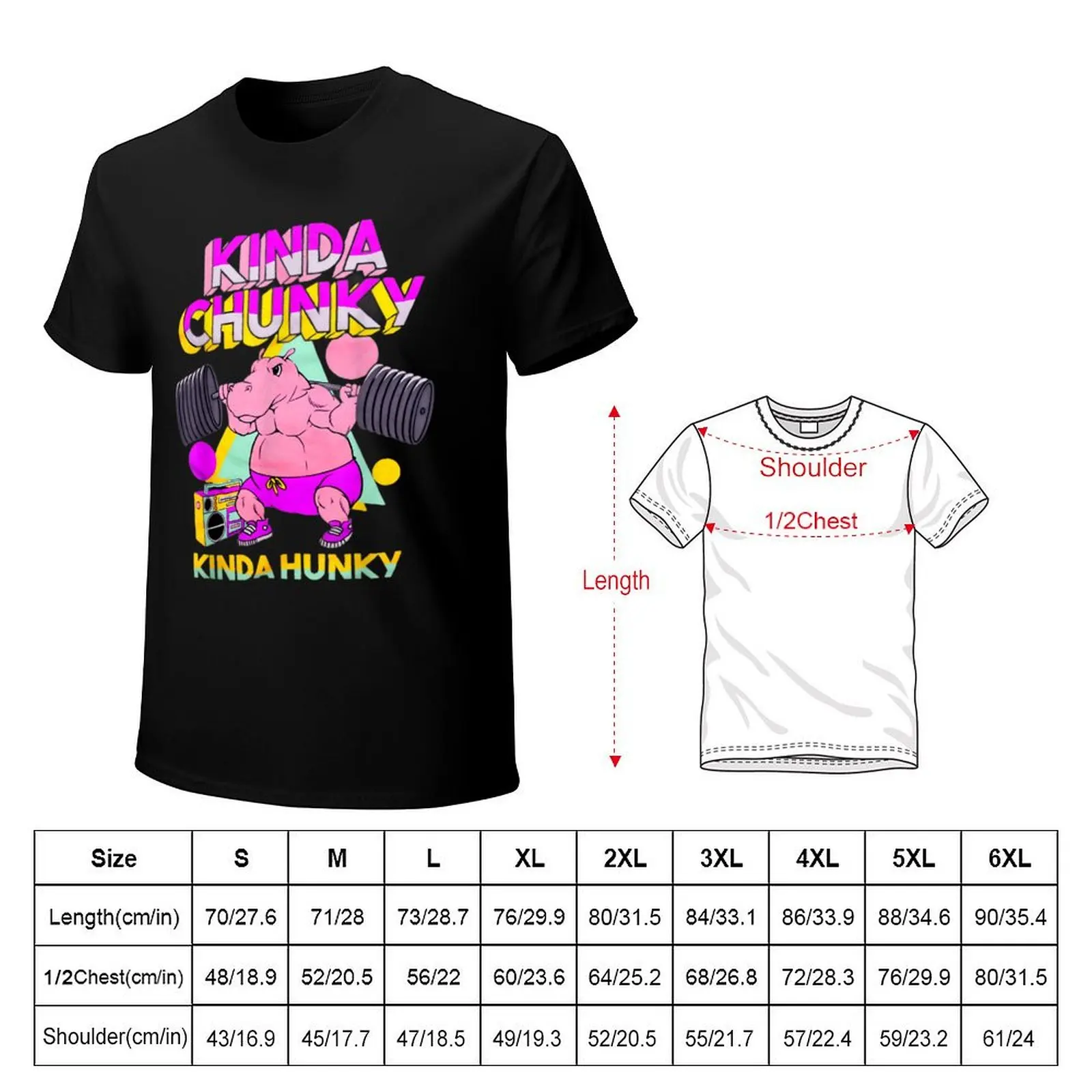 Kinda Chunky Kinda Hunky, Bodybuilding Gym T-Shirt Basic Regular Fit Casual T-Shirt