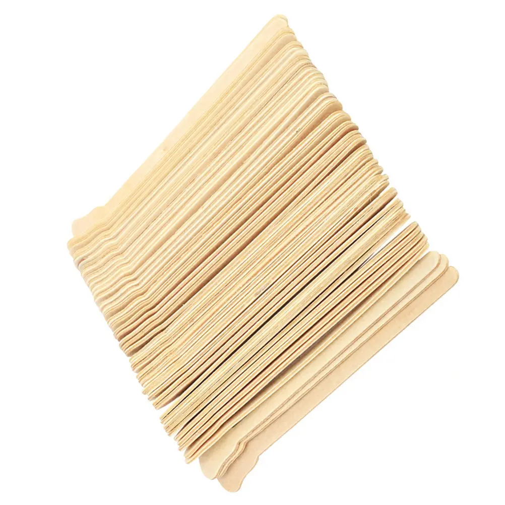 100Pcs Wooden Wax Mixing Sticks Disposable Hair Removal Spatulas Salon and Home Use Wax Application Waxing Spatulas
