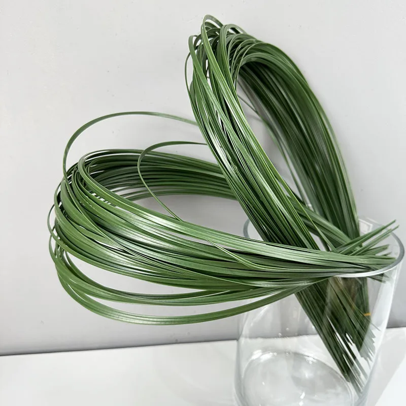39 Zoll Künstlicher Grasstiel DIY Blumenmaterial Weiche Gummi-Blätter Rattan Blumenarrangement Pflanzengras Hochzeit Party Deko – Detail 8