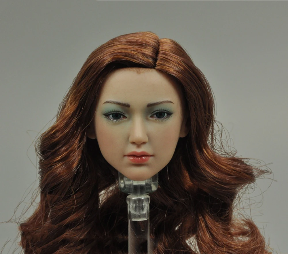 Scale 1/6 TBLeague 2019-S39 Suntan Color Beauty Female Head Sculpture Transplant Long Hair For 12inch Phicen Action Figures