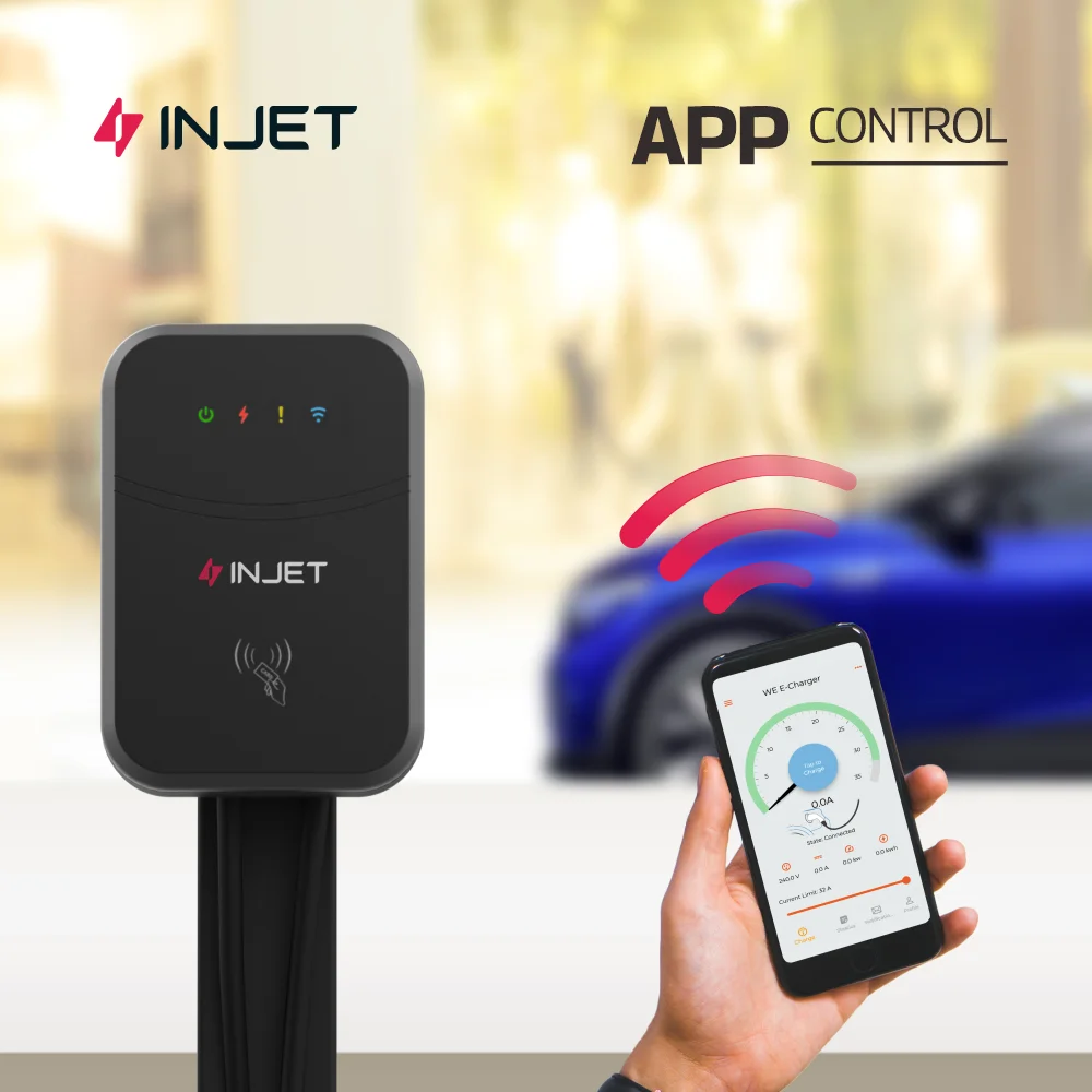 Factory Direct Sell 7.4KW Smart EV Charger 1-PHASE Wallbox With WIFI