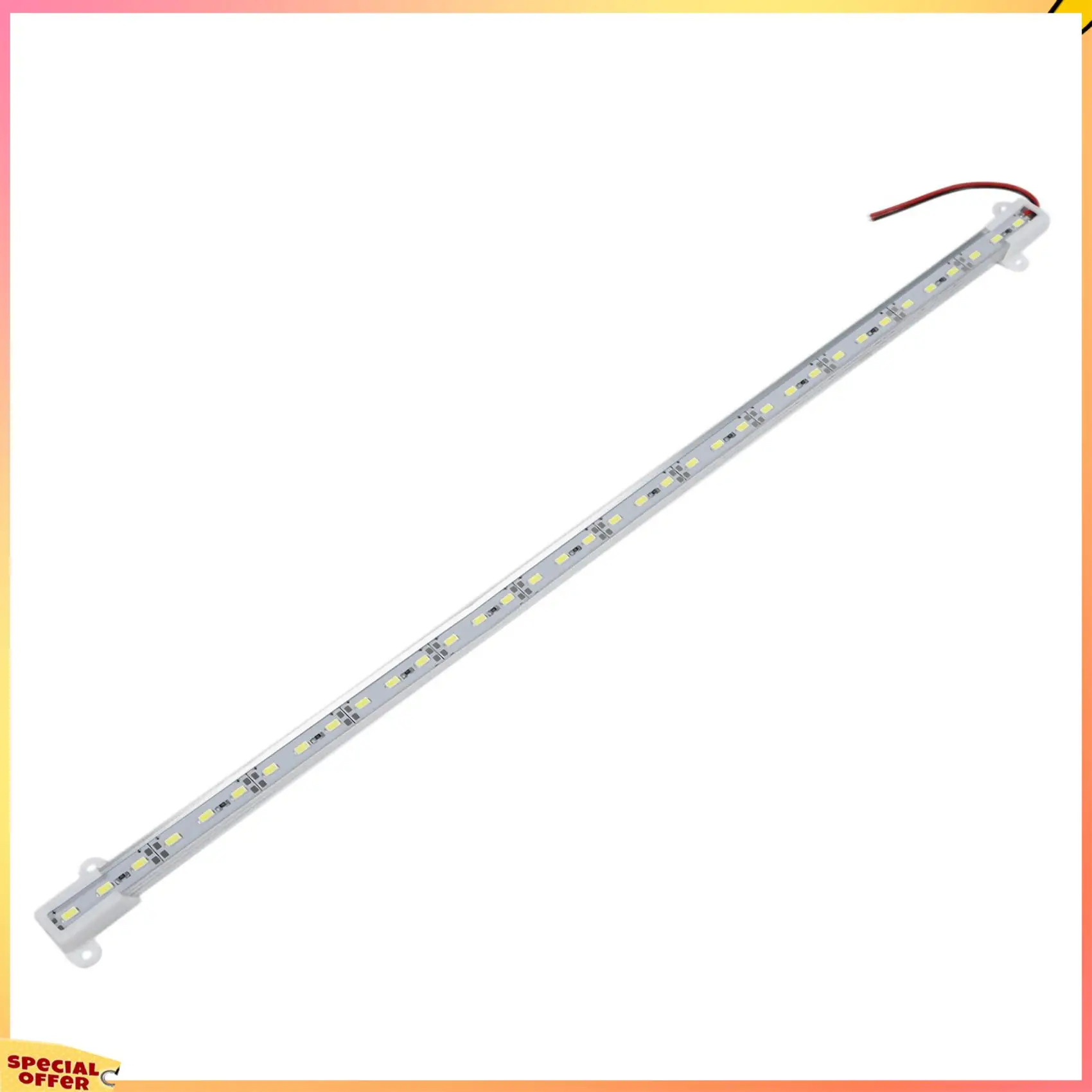 ABFI 2X 50CM 12V 36 LED 5050 SMD แถบแถบแข็งอลูมิเนียมสีขาวแข็ง