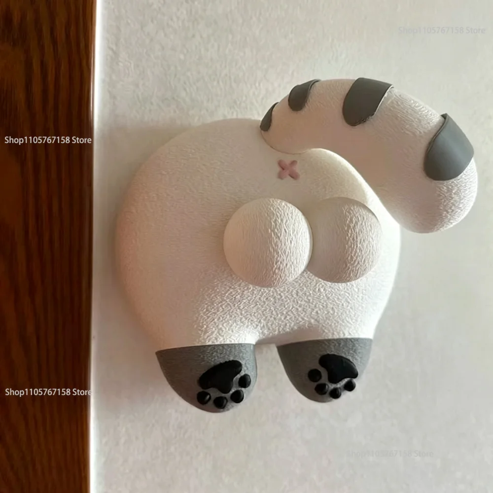 New Funny Cat Butt Light Switch Cover, 3d Printed Light Switch Cover Interesting Cartoon Switch Board Wall Decoration